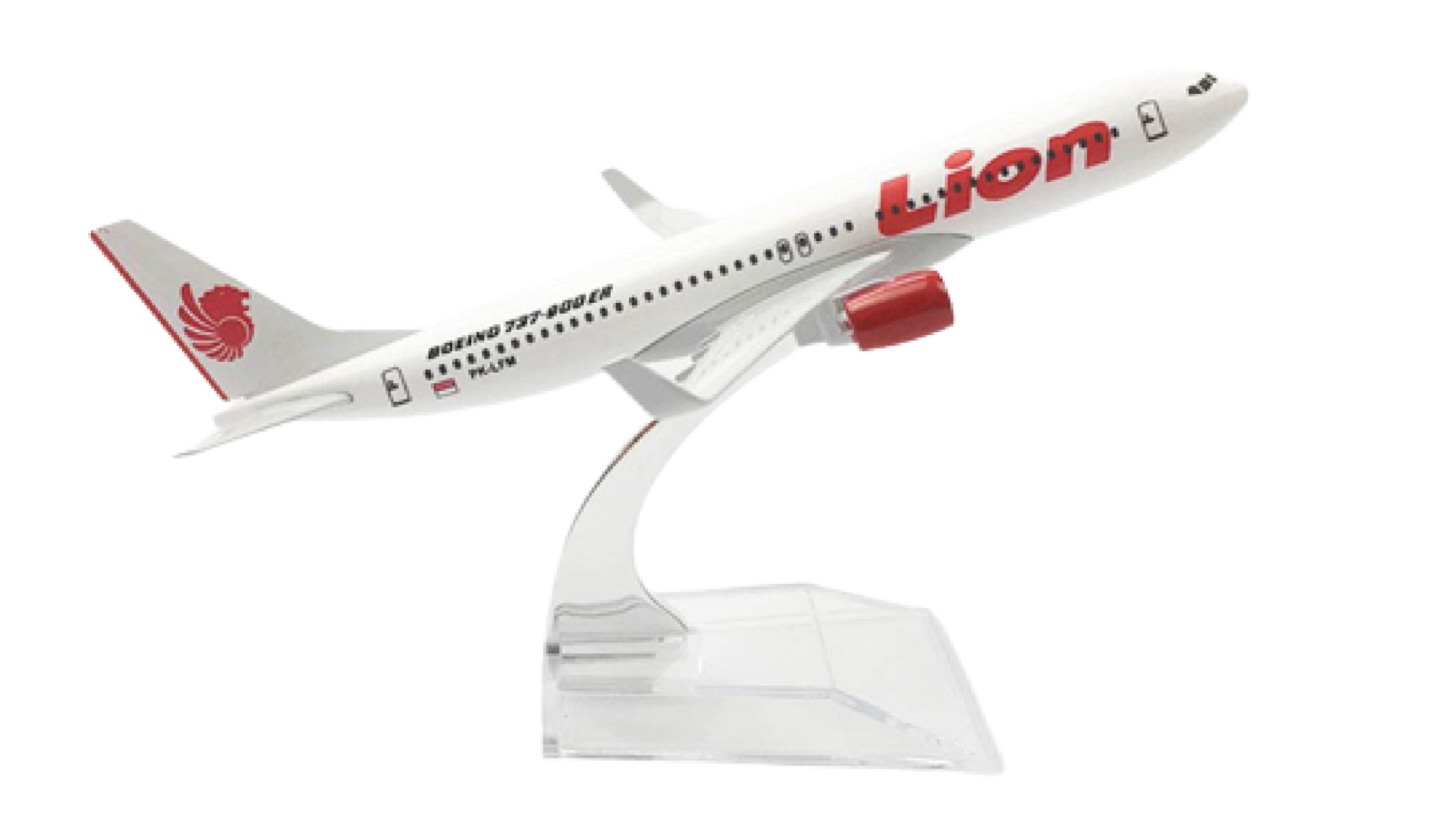  Mô hình máy bay Lion PK-LFM Boeing B737-900ER 16cm MB16053 