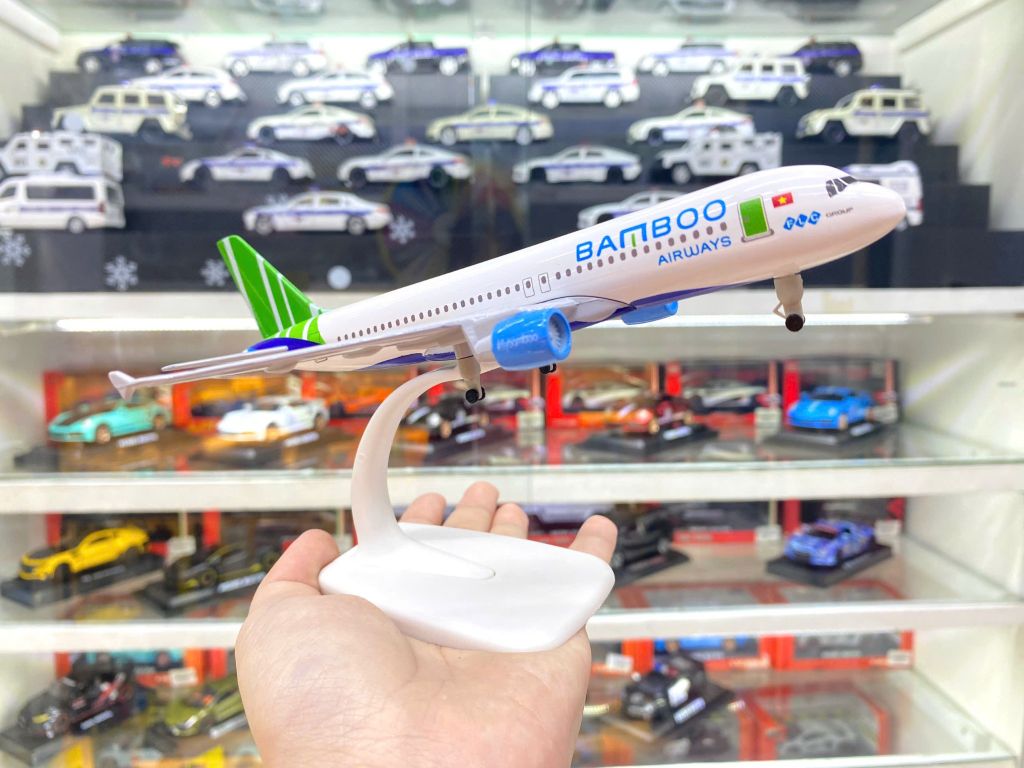 Mô hình máy bay Việt Nam Bamboo Airways Airbus A320 20cm MB20001