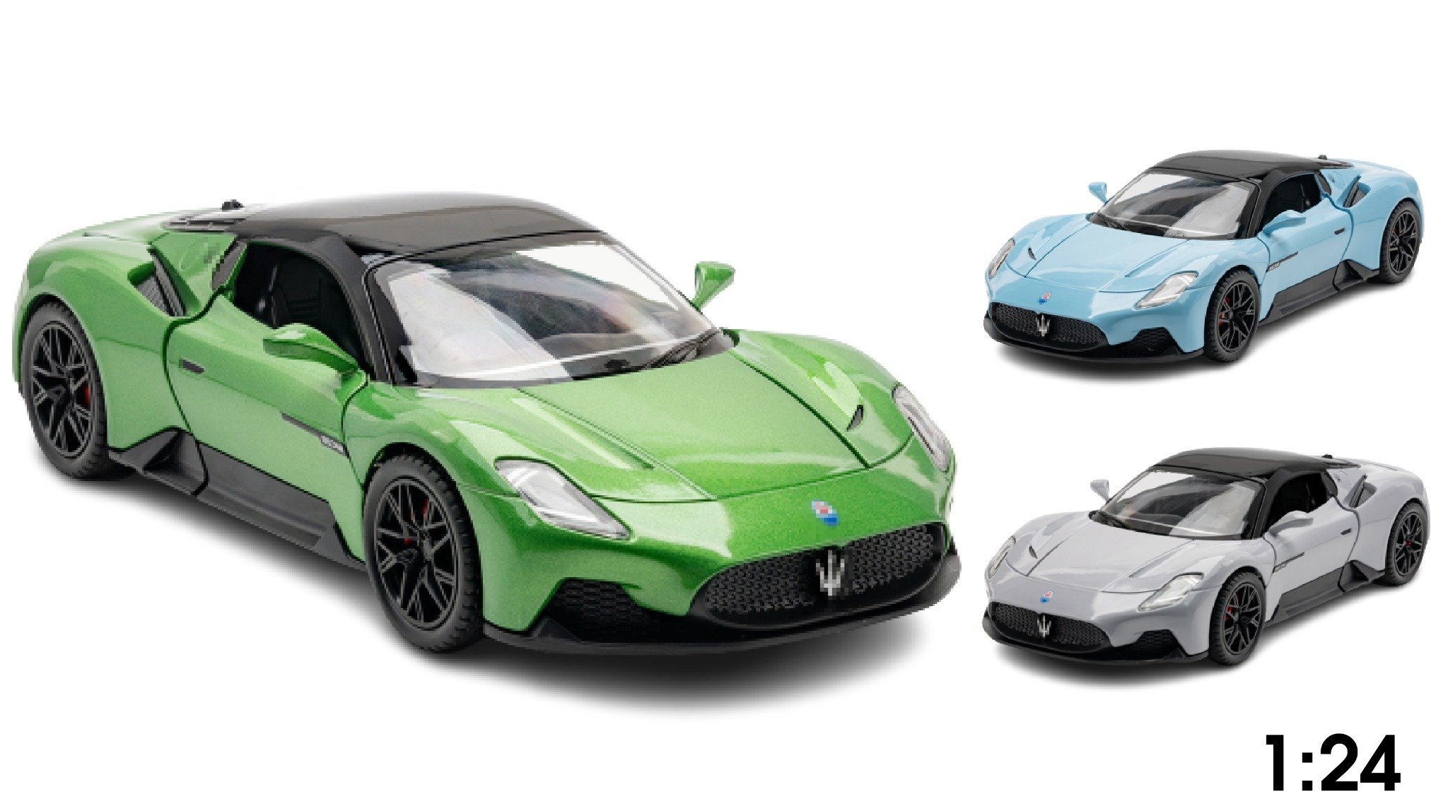  Mô hình xe Maserati Mc20 2023 full open, bánh xoay được tỉ lệ 1:24 Jiaye Model OT044 