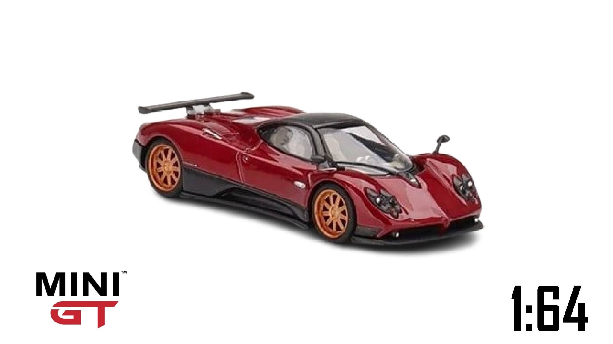  Mô hình xe Pagani Zonda F Rosso Dubai tỉ lệ 1:64 Right handle RHD MiniGT MGT00382-R 