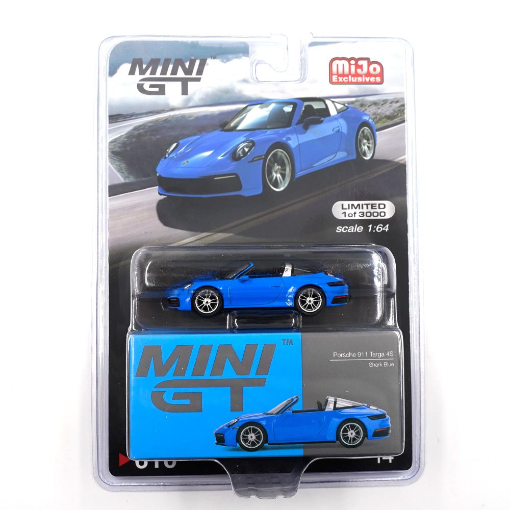  Mô hình xe Porsche 911 Targa 4S Shark Blue card tỉ lệ 1:64 MiniGT MGT00610-MJ 