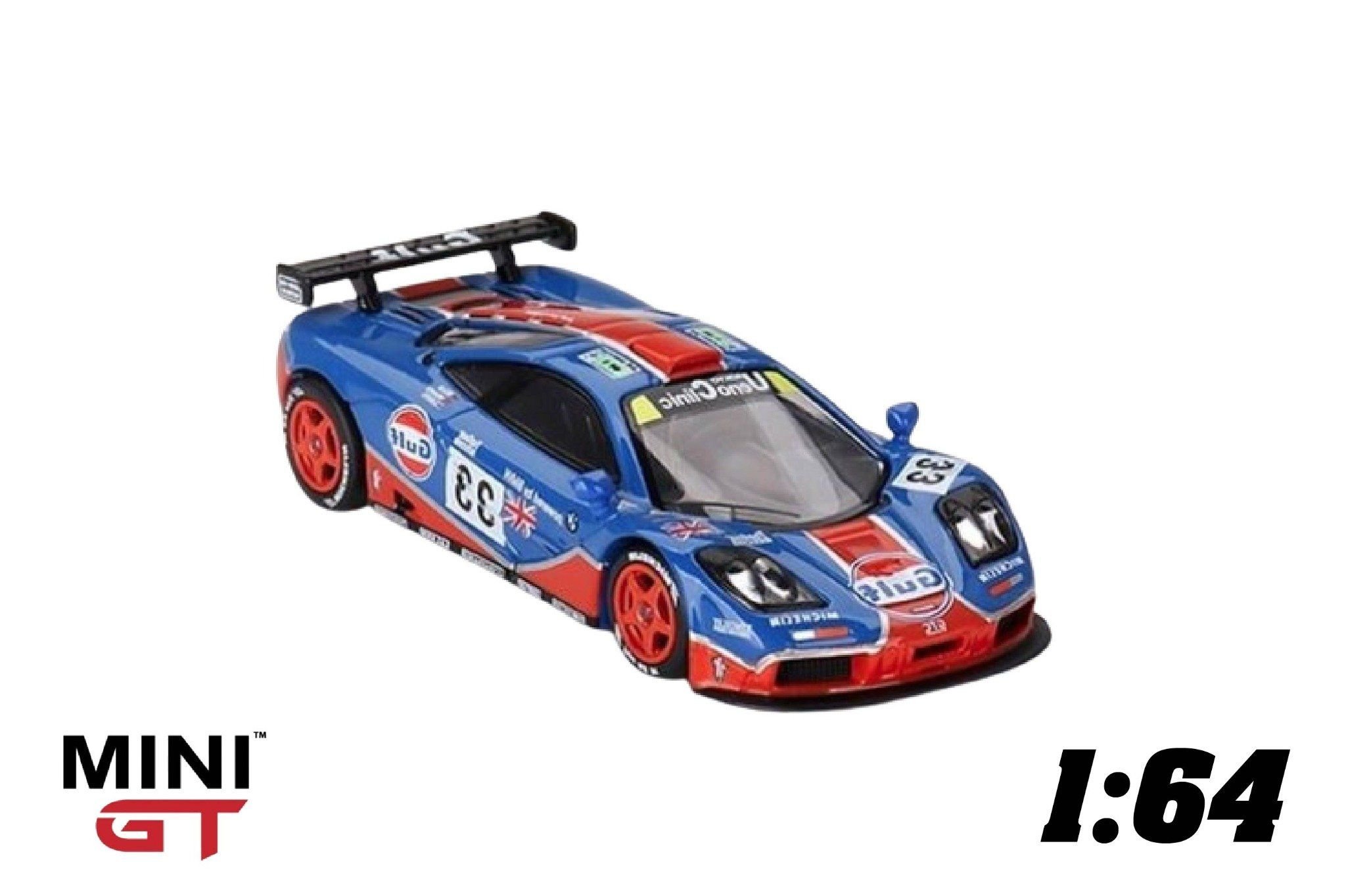  Mô hình xe McLaren F1 GTR #33 1996 Le Mans 24Hr bản card tỉ lệ 1:64 MINIGT MGT00723-MJ 