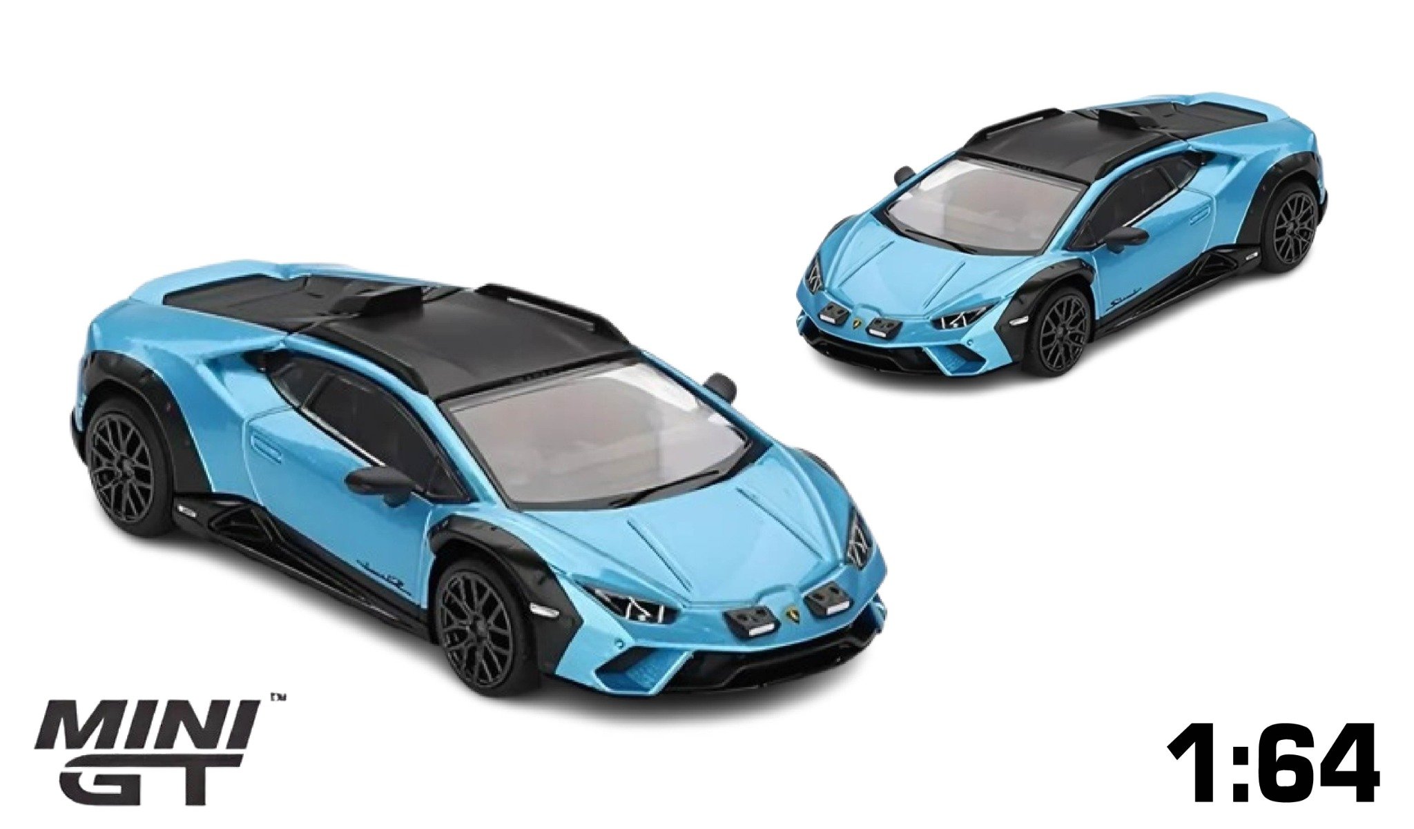  Mô hình xe Lamborghini Huracán Sterrato Blu Aegir tỉ lệ 1:64 MiniGT MGT00807-CH 