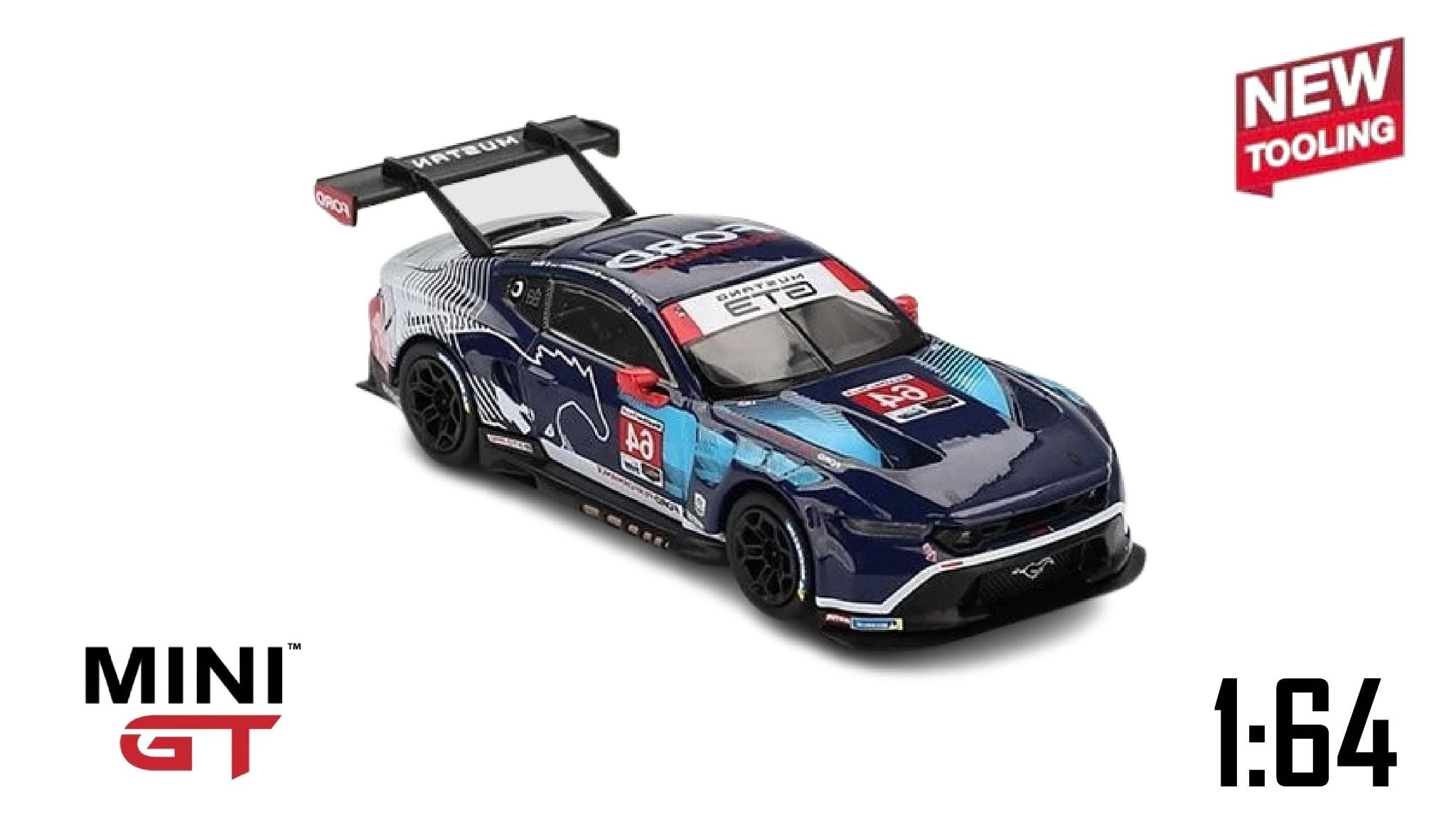  Mô hình xe Ford Mustang GT3 #64 Ford Multimatic Motorsports 2024 IMSA Daytona 24 Hrs tỉ lệ 1:64 MiniGT MGT00898-CH 
