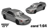  Mô hình xe Nissan Skyline GT-R (NISMO BNR32 CRS Version) Dark Metal Gray bản Card tỉ lệ 1:64 MiniGT MGT001024 