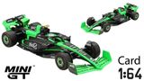  Mô hình xe đua Kick Sauber C44 #24 Guanyu Zhou 2024 F1 2024 Chinese GP card tỉ lệ 1:64 MiniGT MGT01048-BL 