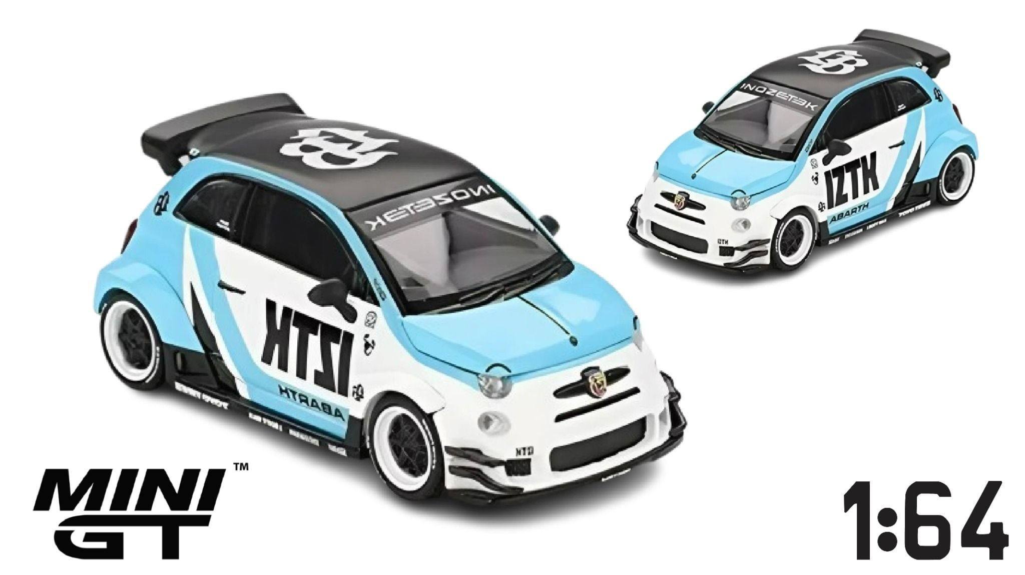  Mô hình xe Abarth 595 LB-WORKS x Abas Works IZTK tỉ lệ 1:64 MiniGT MGT01051-CH 
