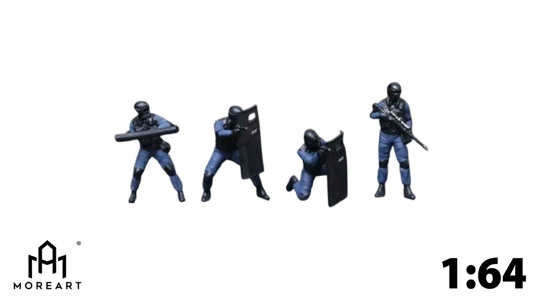  Mô hình set 4 nhân vật SWAT tỉ lệ 1:64 MoreArt MO223023 