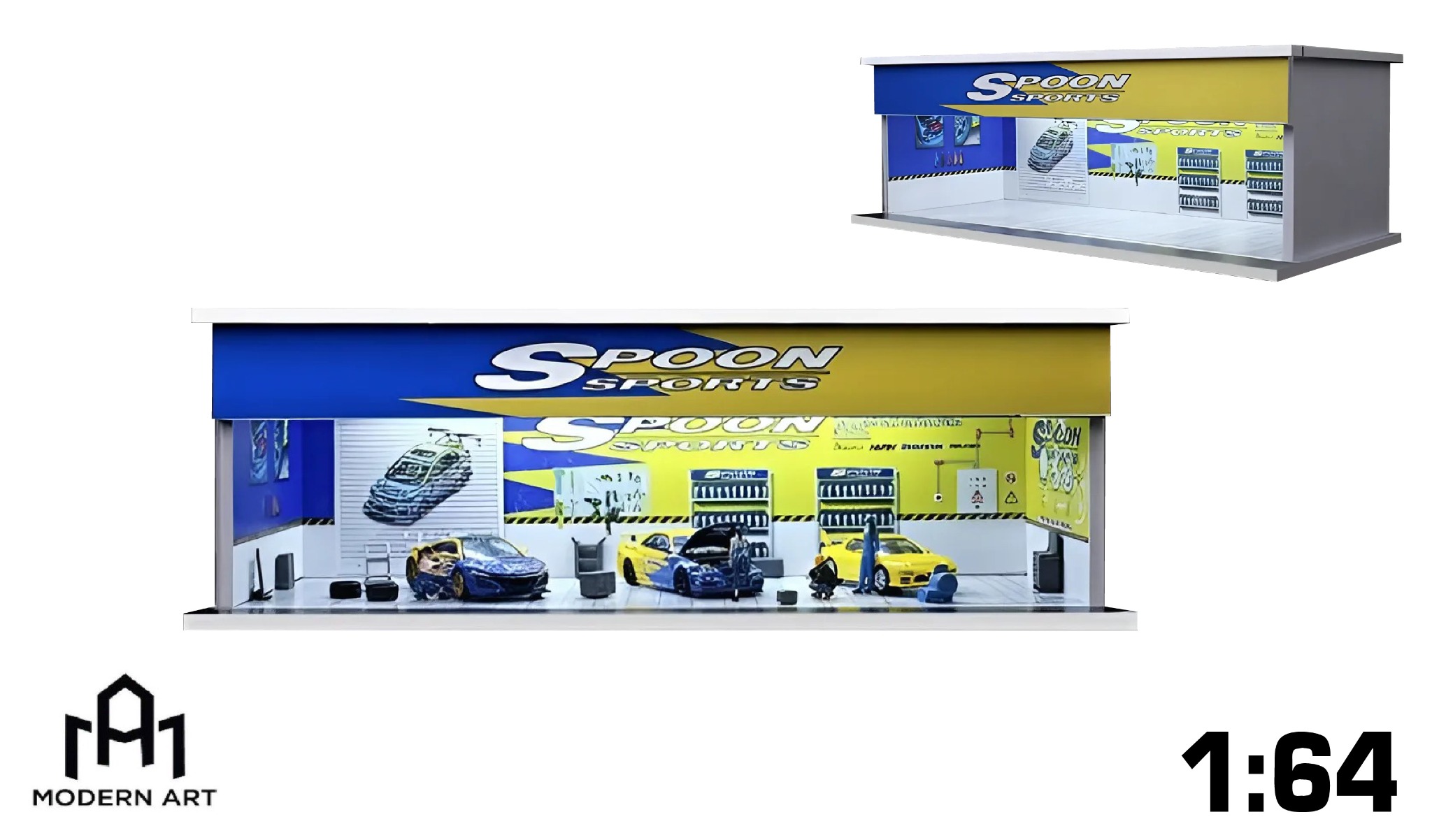  Hộp trưng bày mica mô phỏng Workshop SPOON kích thước 30x13.3x10cm tỉ lệ 1:64 MoreArt MO914103 