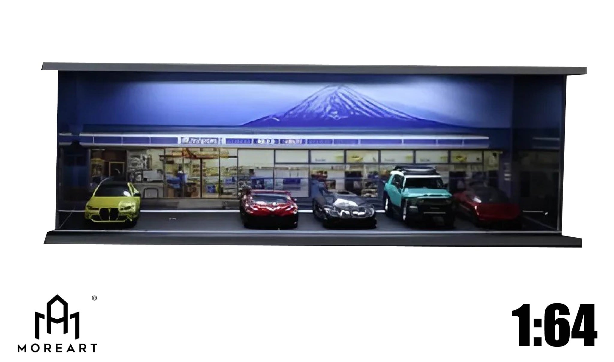  Hộp trưng bày mô phỏng núi Phú Sĩ có đèn, mica, kèm dây đèn B tỉ lệ 1:64 MoreArt MO914206 