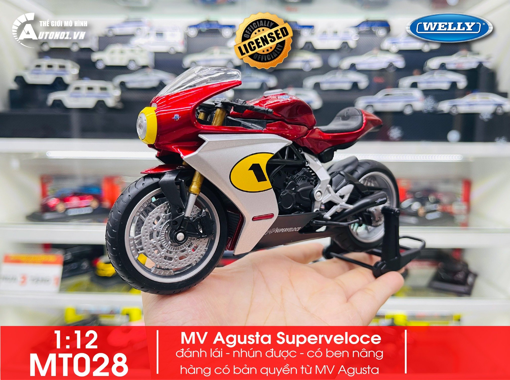  Mô hình xe MV Agusta Superveloce 1:12 Welly MT028 