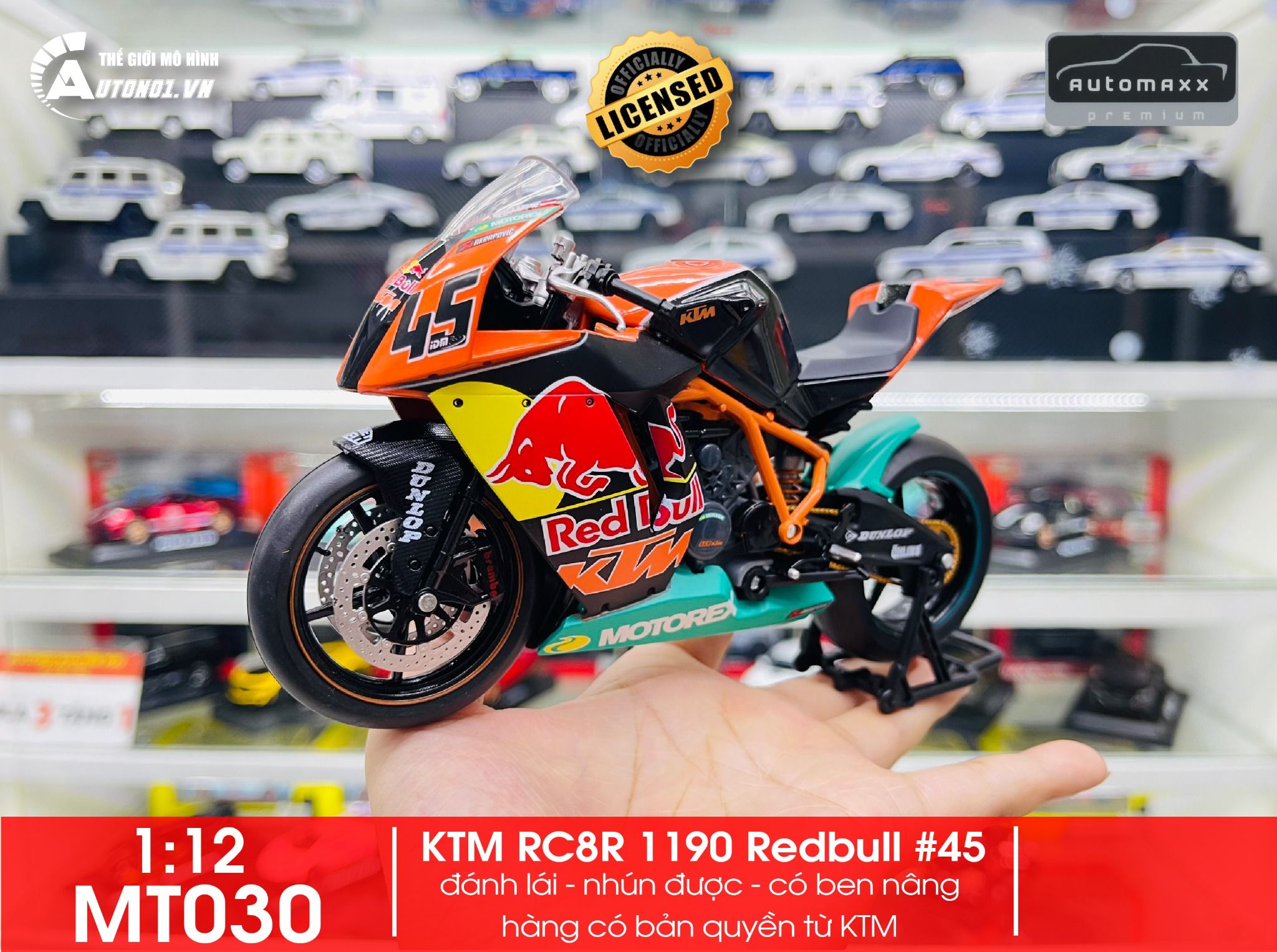 Mô hình xe KTM RC8R 1190 Redbull Martin Bauer 2011 Mô tô GP Mô hình xe KTM RC8R 1190 Redbull Martin Bauer 2011 Mô tô GP