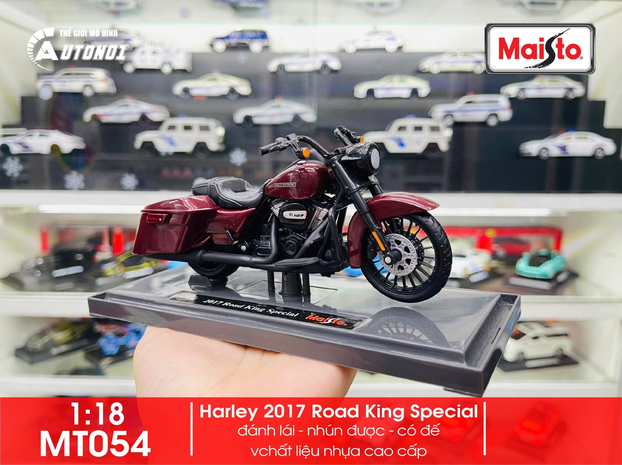MÔ HÌNH HARLEY DAVIDSON 2017 ROAD KING SPECIAL 1:18 MAISTO 7863