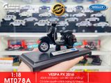  Mô hình xe Vespa px 2016 black 1:18 Welly MT078A 