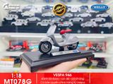 Mô hình xe Vespa 946 2014 silver 1:18 Welly MT078G 