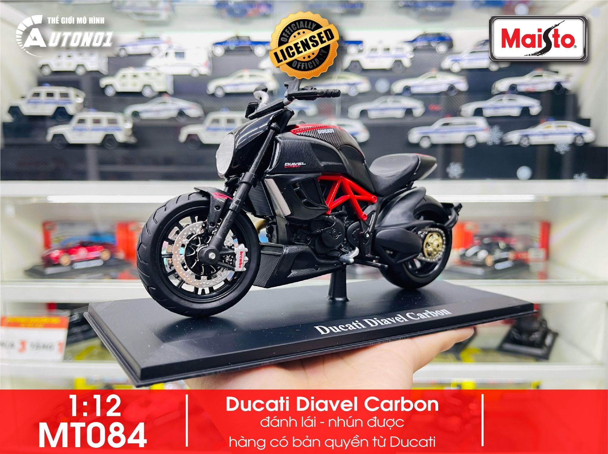  Mô hình xe Ducati Diavel Carbon 1:12 Maisto MT084 