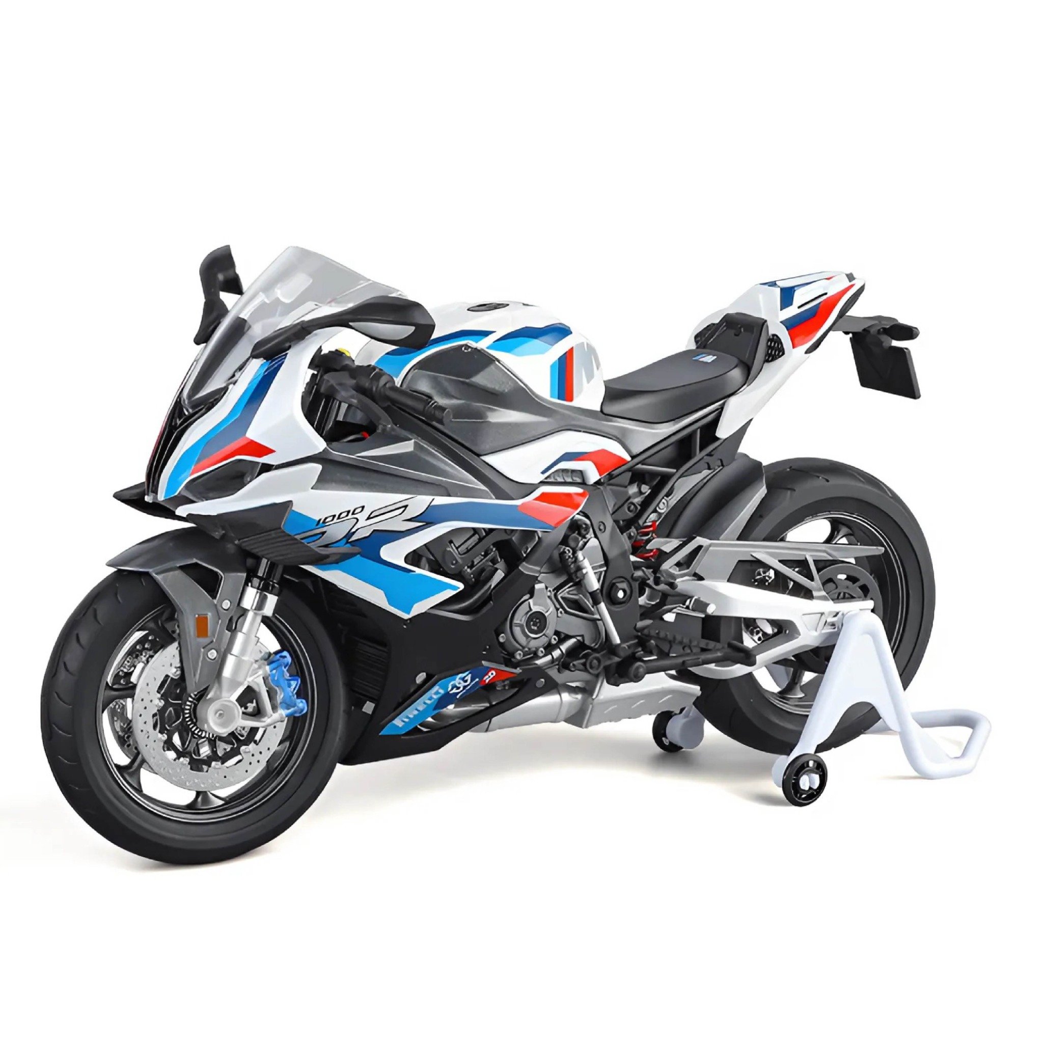  Mô hình xe BMW M1000RR có ben nâng - âm thanh - đèn - nhún được tỉ lệ 1:9 Huayi Alloy MT09006 