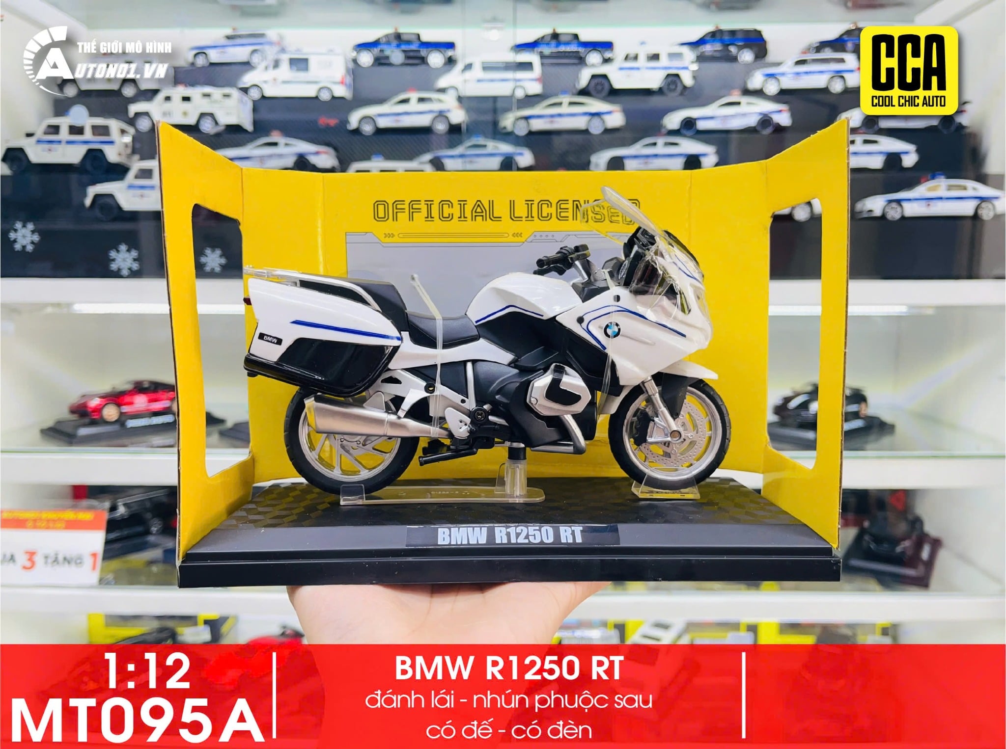  Mô hình xe Bmw R1250RT-P police tỉ lệ 1:12 CCA MT095 