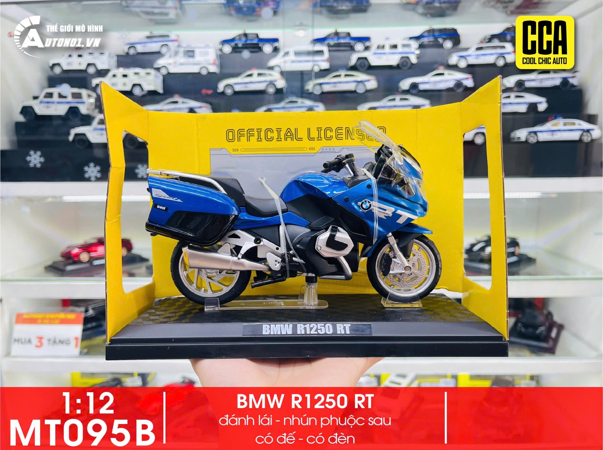  Mô hình xe Bmw R1250RT-P police tỉ lệ 1:12 CCA MT095 
