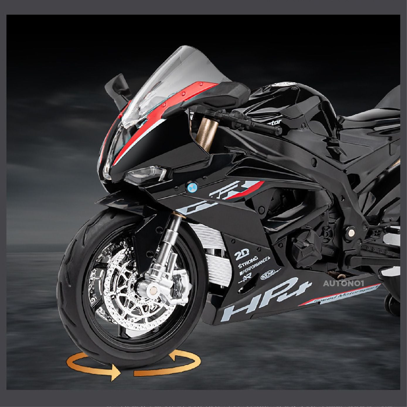  Mô hình xe BMW S1000RR HP4 tỉ lệ 1:12 Jiaye Model MT098 