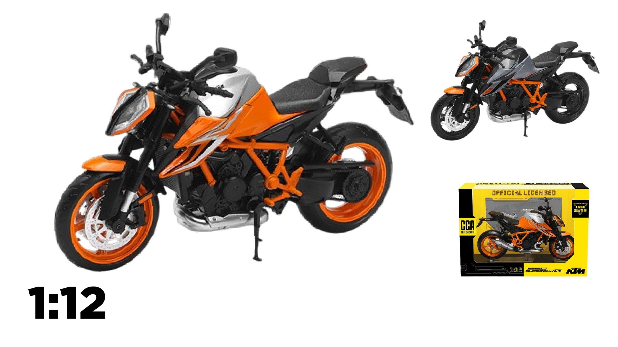  Mô hình xe KTM 1290 Super Duke R có đế tỉ lệ 1:12 CCA MT12006 