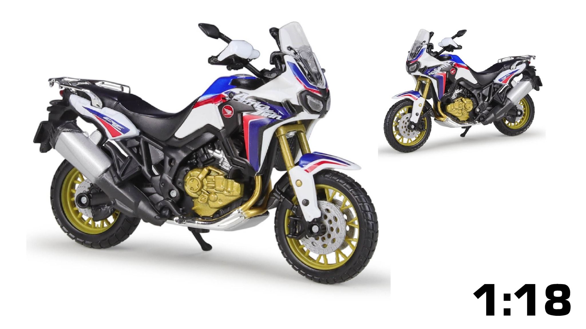  Mô hình xe mô tô địa hình Honda Africa Twin DCT 1:18 Maisto MT18002 