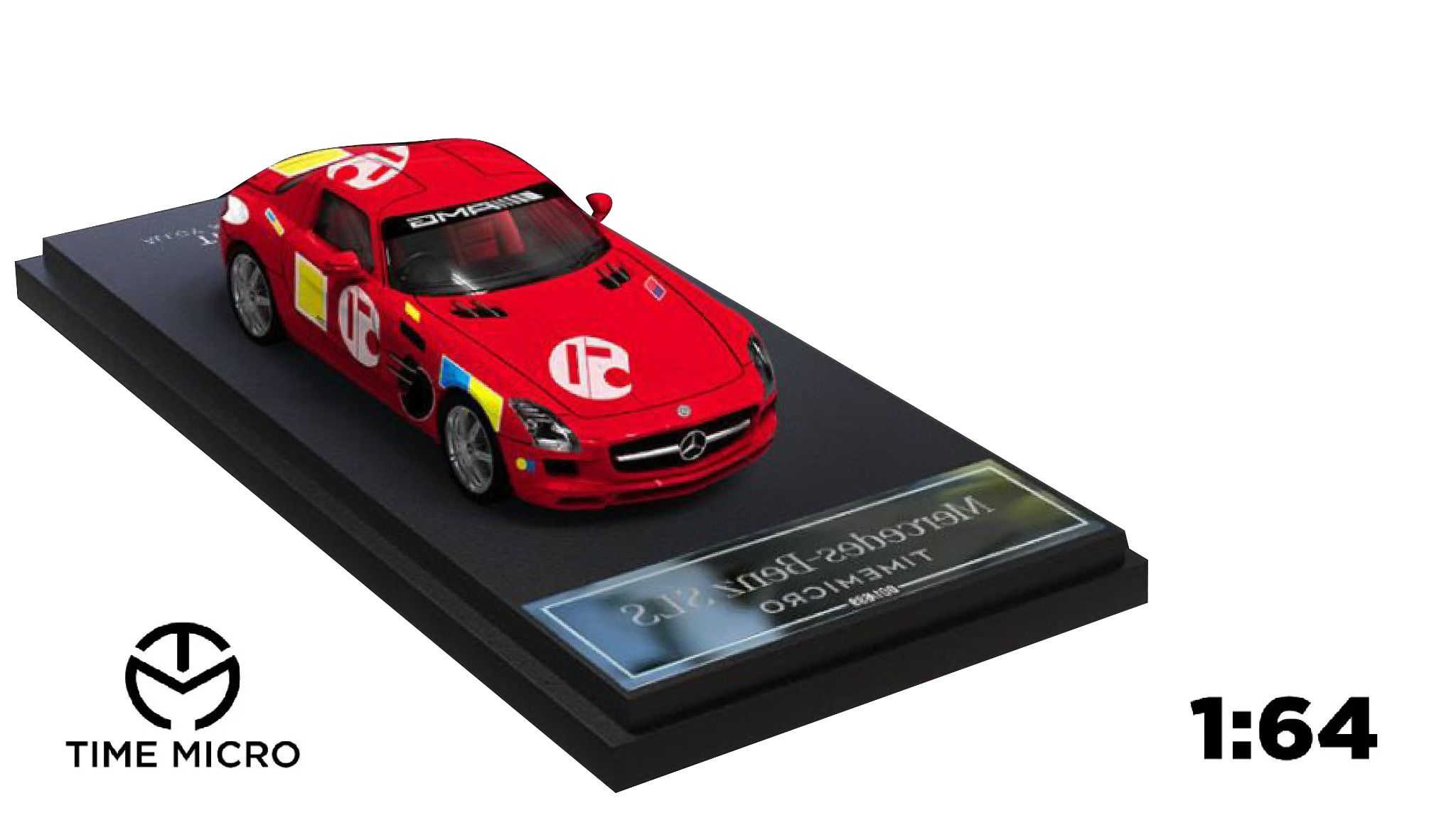  Mô hình xe Mercedes Benz SLS Pig 50th Anniversary tỉ lệ 1:64 Time Micro 