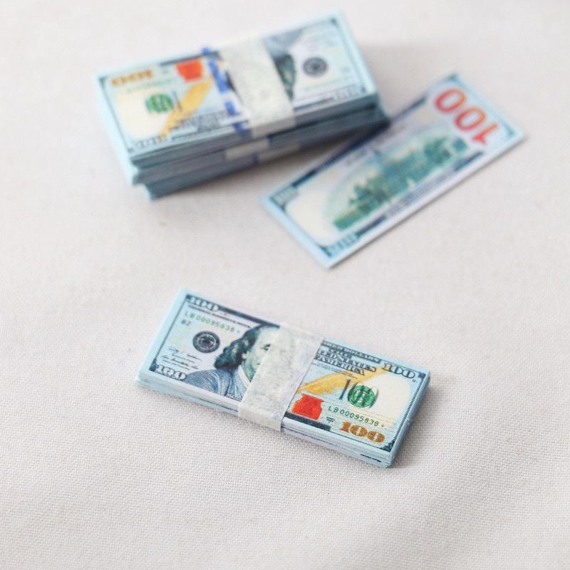 Mô hình tiền giấy đô la USD cho mô hình kích thước 3x1,5cm DE009