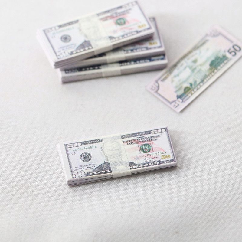 Mô hình tiền giấy đô la USD cho mô hình kích thước 3x1,5cm DE009