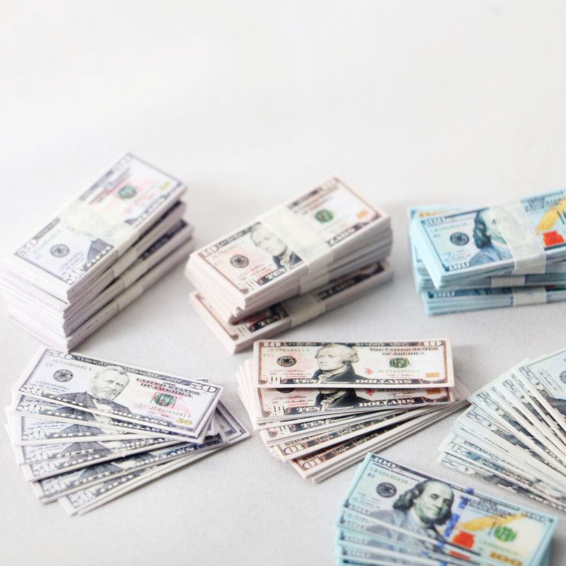 Mô hình tiền giấy đô la USD cho mô hình kích thước 3x1,5cm DE009