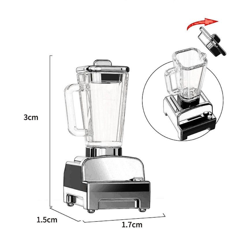 Phụ kiện Decor Mô hình máy xay sinh tố trang trí ở mô hình showroom, diorama DE058