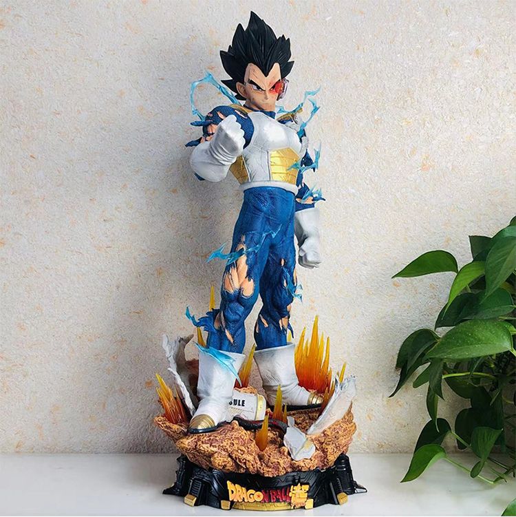  Mô hình nhân vật Dragonball Vegeta super saiyan có đế và 3 đầu thay thế 51cm FG246 