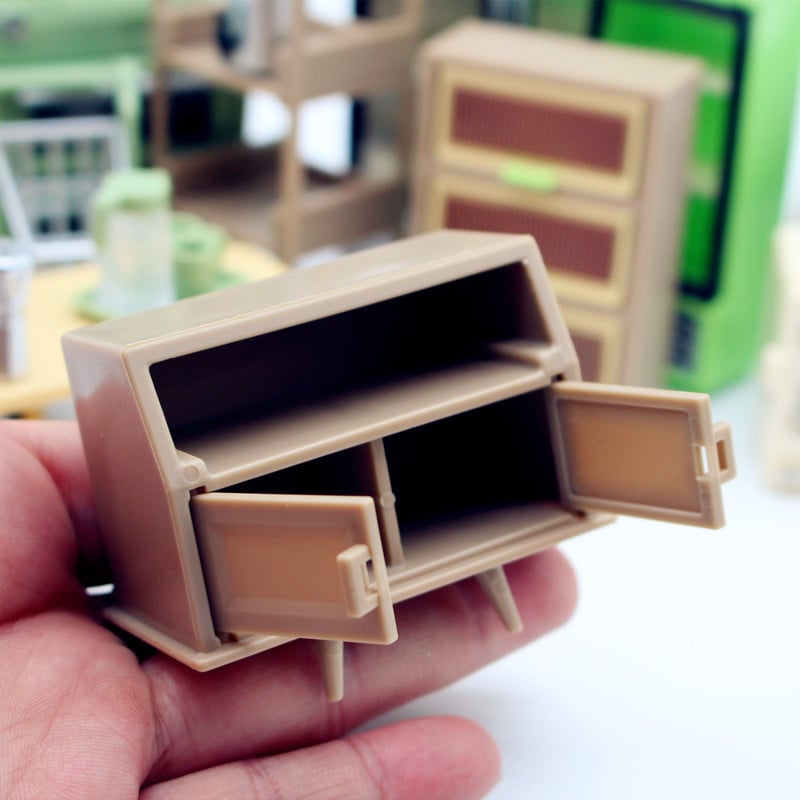  Phụ kiện Decor Mô hình tủ sách 2 cửa 2 tầng DE053 