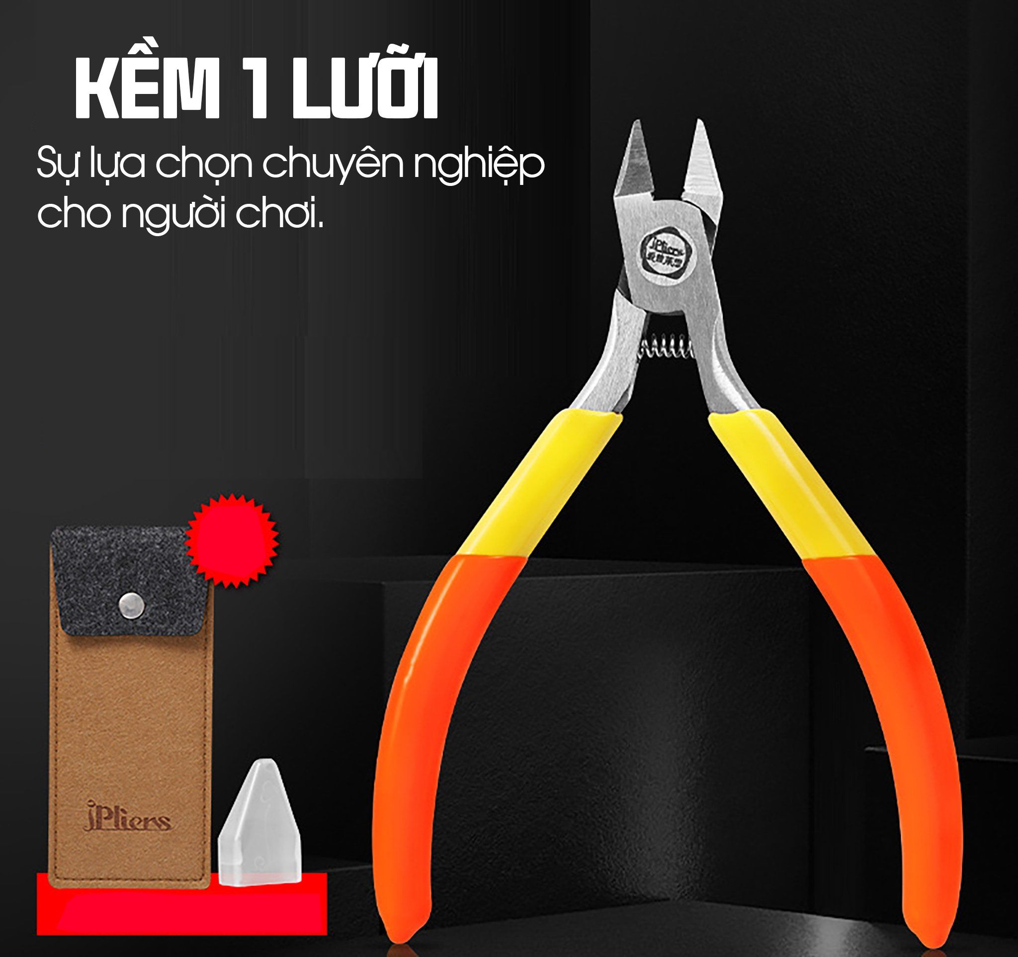  Kềm 1 lưỡi thép carbon siêu mỏng, dùng để cắt mô hình gundam, mô hình quân sự PK495 