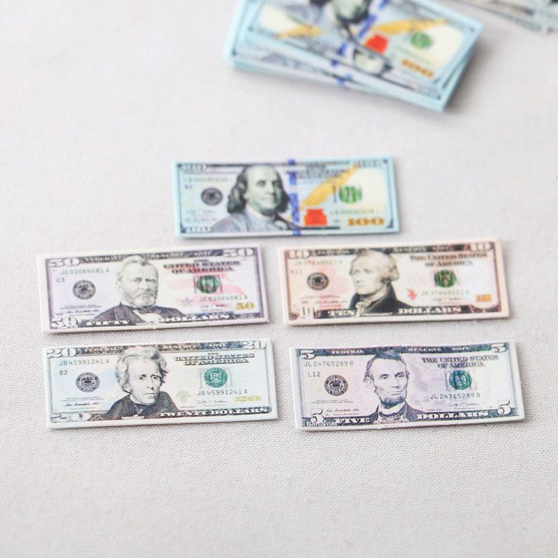 Mô hình tiền giấy đô la USD cho mô hình kích thước 3x1,5cm DE009