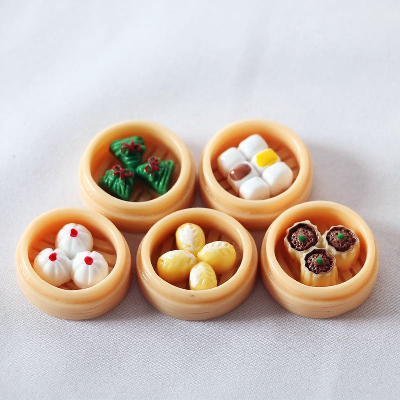  Phụ kiện Decor Mô hình bánh hấp HongKong DE060 