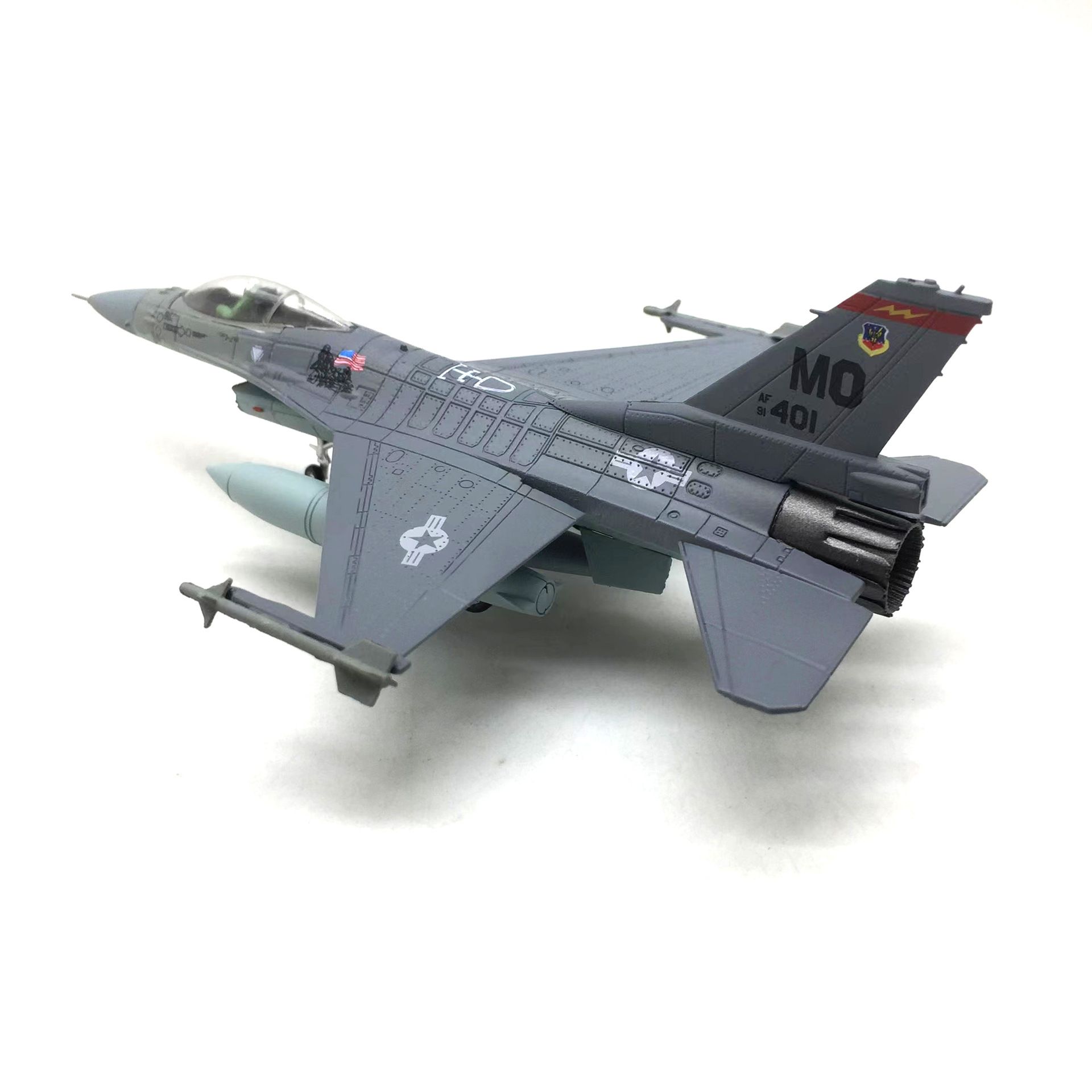  Mô hình máy bay chiến đấu Air Force USA F-16C Falcon tỉ lệ 1:100 Ns models MBQS043 