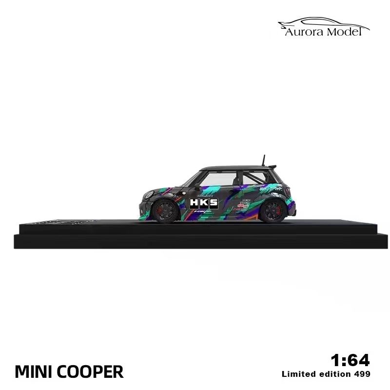  Mô hình xe Mini Cooper HKS racing tỉ lệ 1:64 Aurora Model 