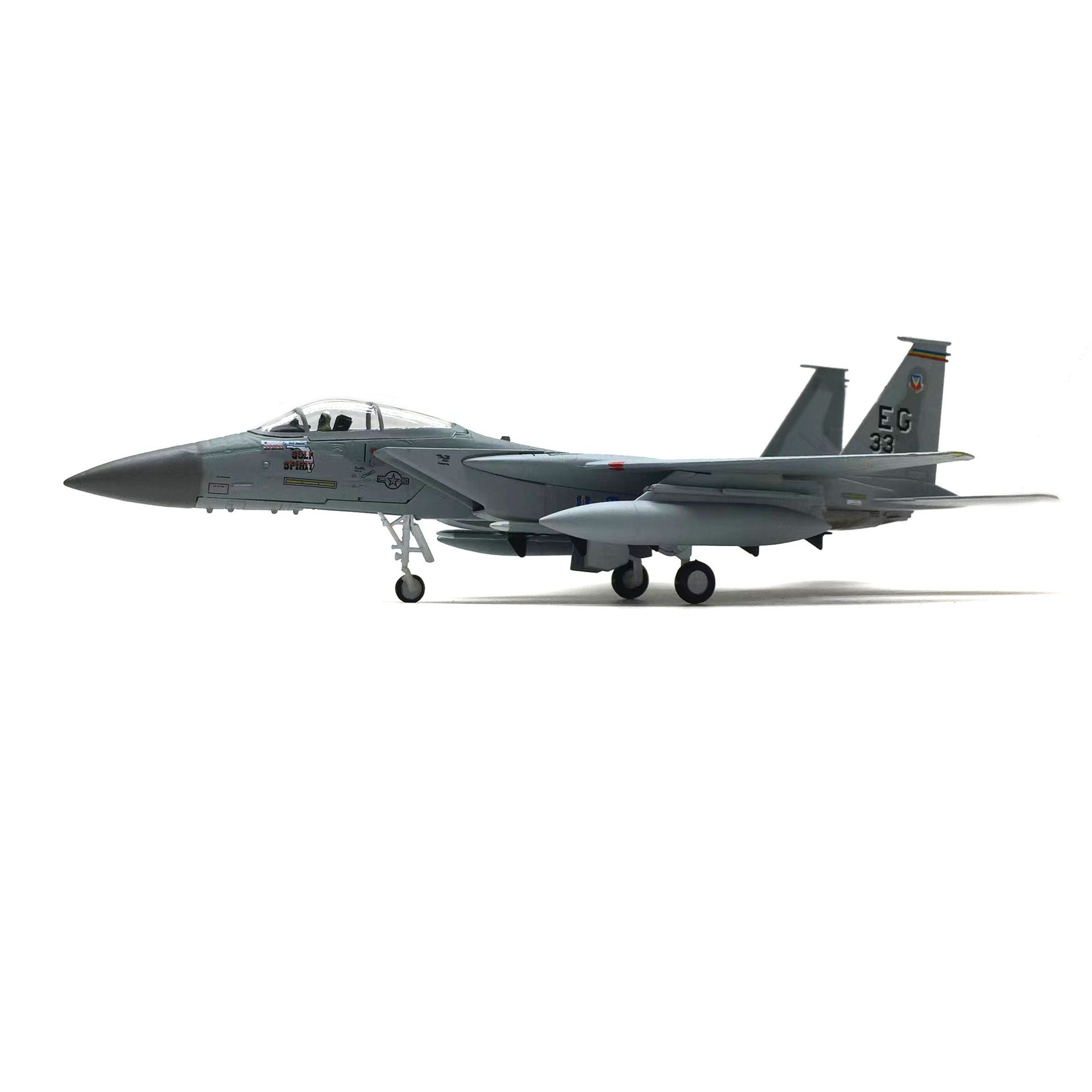  Mô hình máy bay chiến đấu American USA F-15C Eagle 33rd tỉ lệ 1:100 Ns models MBQS048 