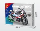  Mô hình xe mô tô lắp ghép BMW M1000RR SBK Technic 912 pcs tỉ lệ 1:6 LG003 