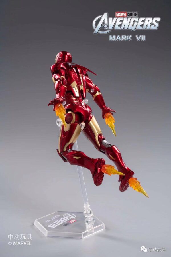  Mô hình nhân vật Marvel Iron man người sắt MK7 Mark VII SHF tỉ lệ 1:10 18CM ZD Toys FG262 
