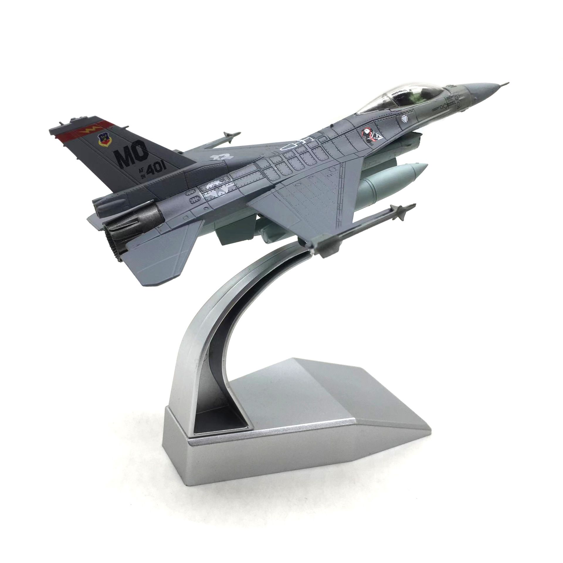  Mô hình máy bay chiến đấu Air Force USA F-16C Falcon tỉ lệ 1:100 Ns models MBQS043 