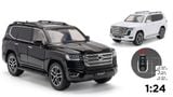  Mô hình xe Toyota Land Cruiser LC300 2022 có remote full open - full kính - đánh lái được tỉ lệ 1:24 Henteng model H08222C 