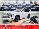  Mô hình xe Toyota Land Cruiser LC300 2022 có remote full open - full kính - đánh lái được tỉ lệ 1:24 Henteng model H08222C 