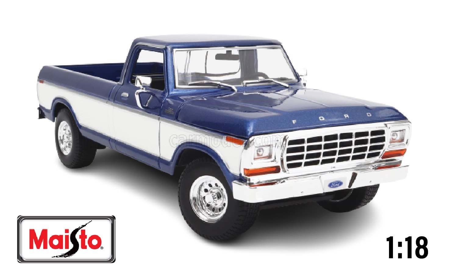  Mô hình xe Ford F150 Pic-kup 1979 full open tỉ lệ 1:18 Maisto 31462 BU OT041 
