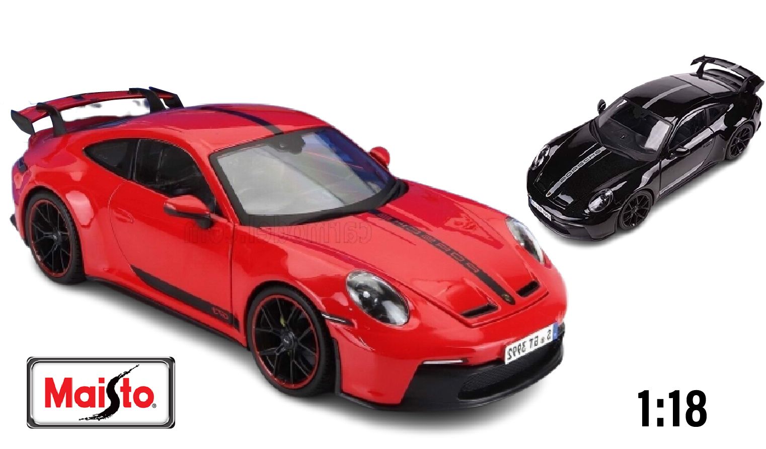  Mô hình xe Porsche 911 GT3 Racing 2022 có đế tỉ lệ 1:18 Maisto OT062 