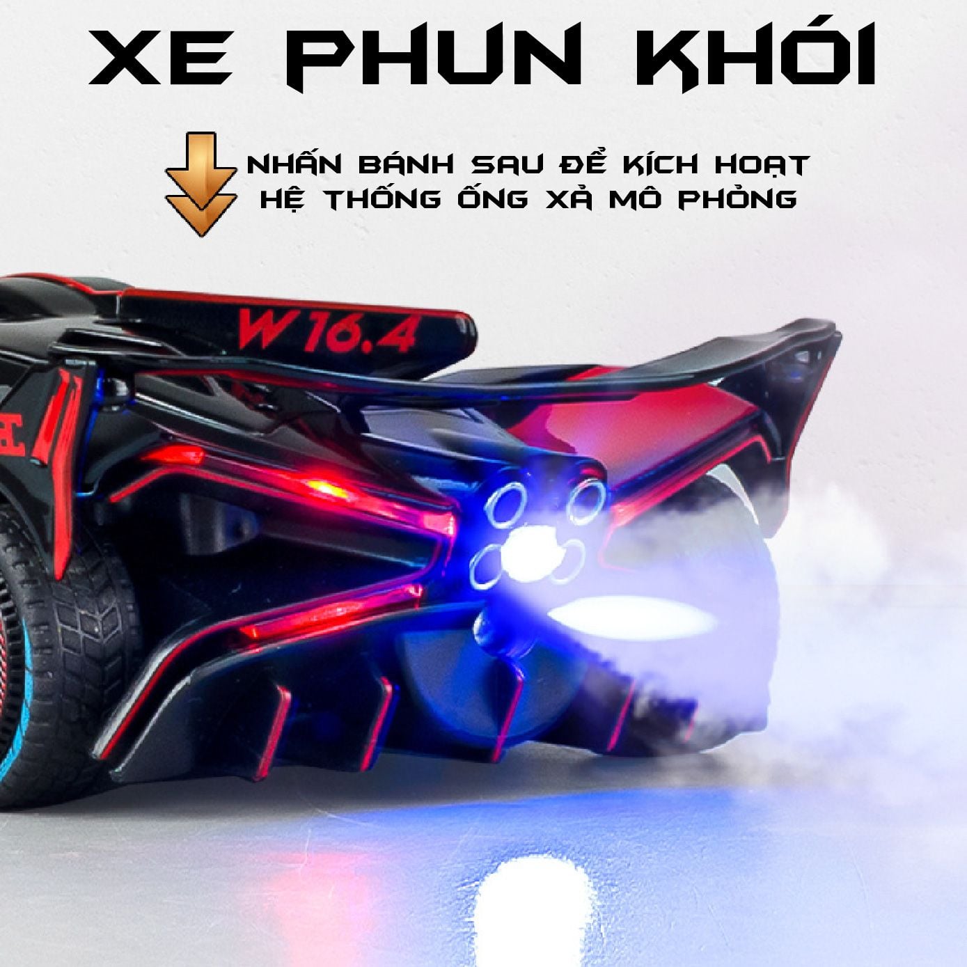  Mô hình xe Bugatti Bolide phun khói - full open 1:24 Chezhi CZ24462 