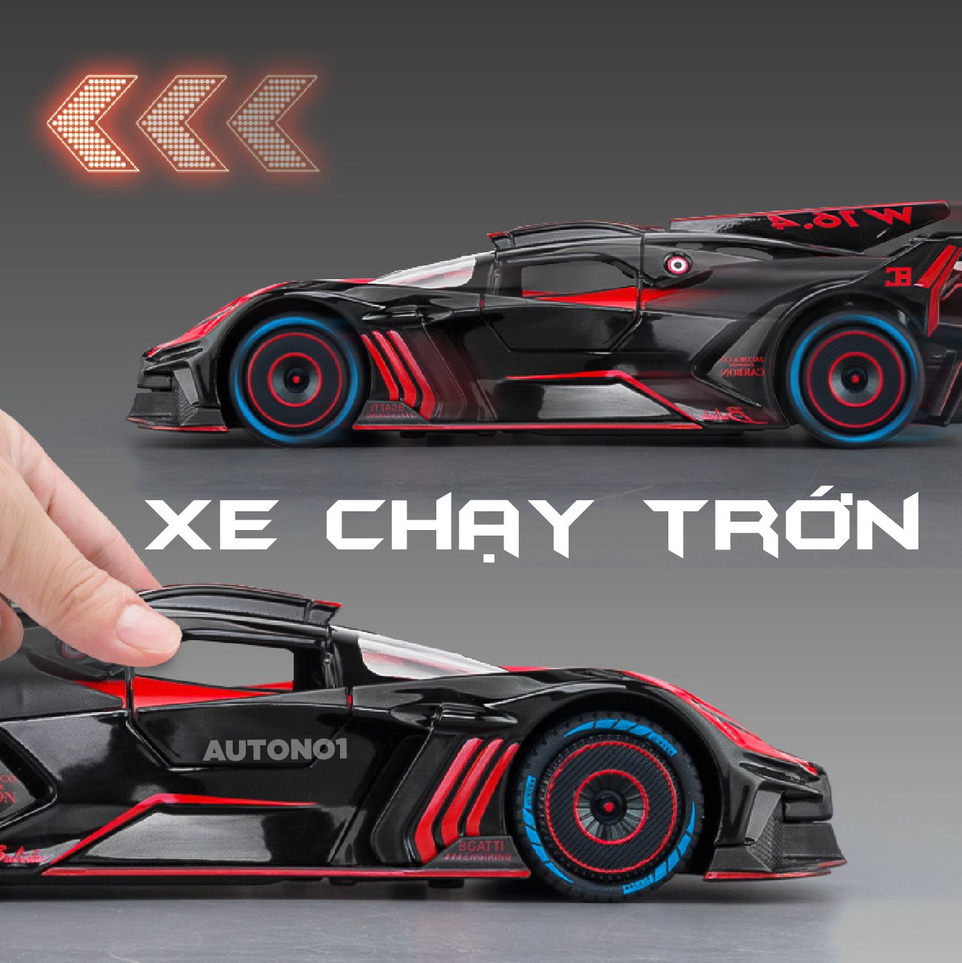  Mô hình xe Bugatti Bolide phun khói - full open 1:24 Chezhi CZ24462 