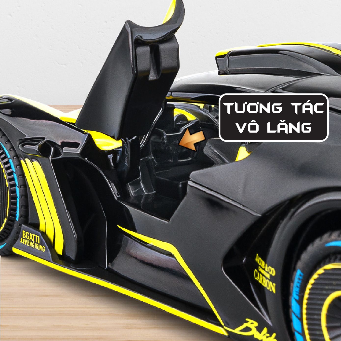  Mô hình xe Bugatti Bolide phun khói - full open 1:24 Chezhi CZ24462 