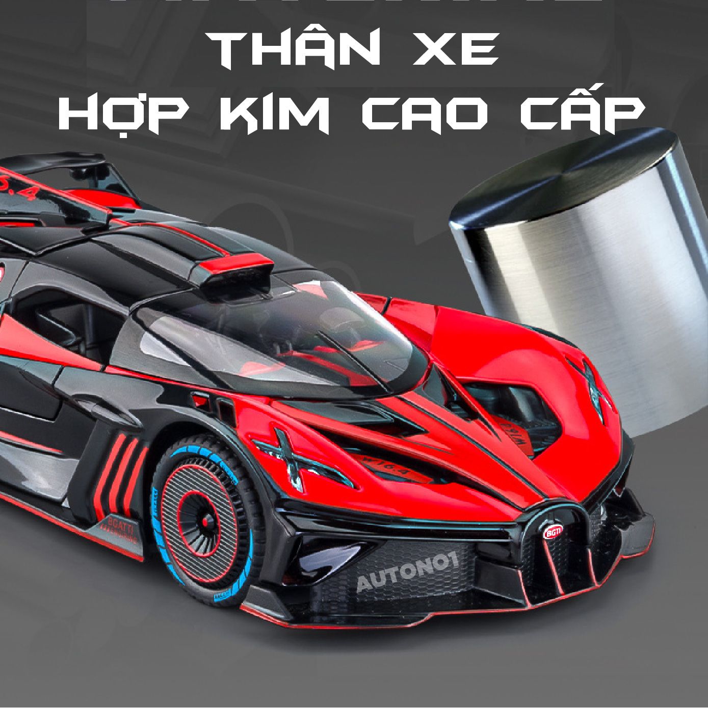  Mô hình xe Bugatti Bolide phun khói - full open 1:24 Chezhi CZ24462 